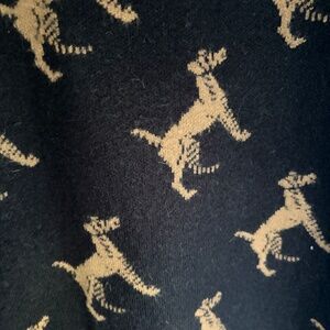 Anthropologie Maeve Top Size S Black with Dog Pattern